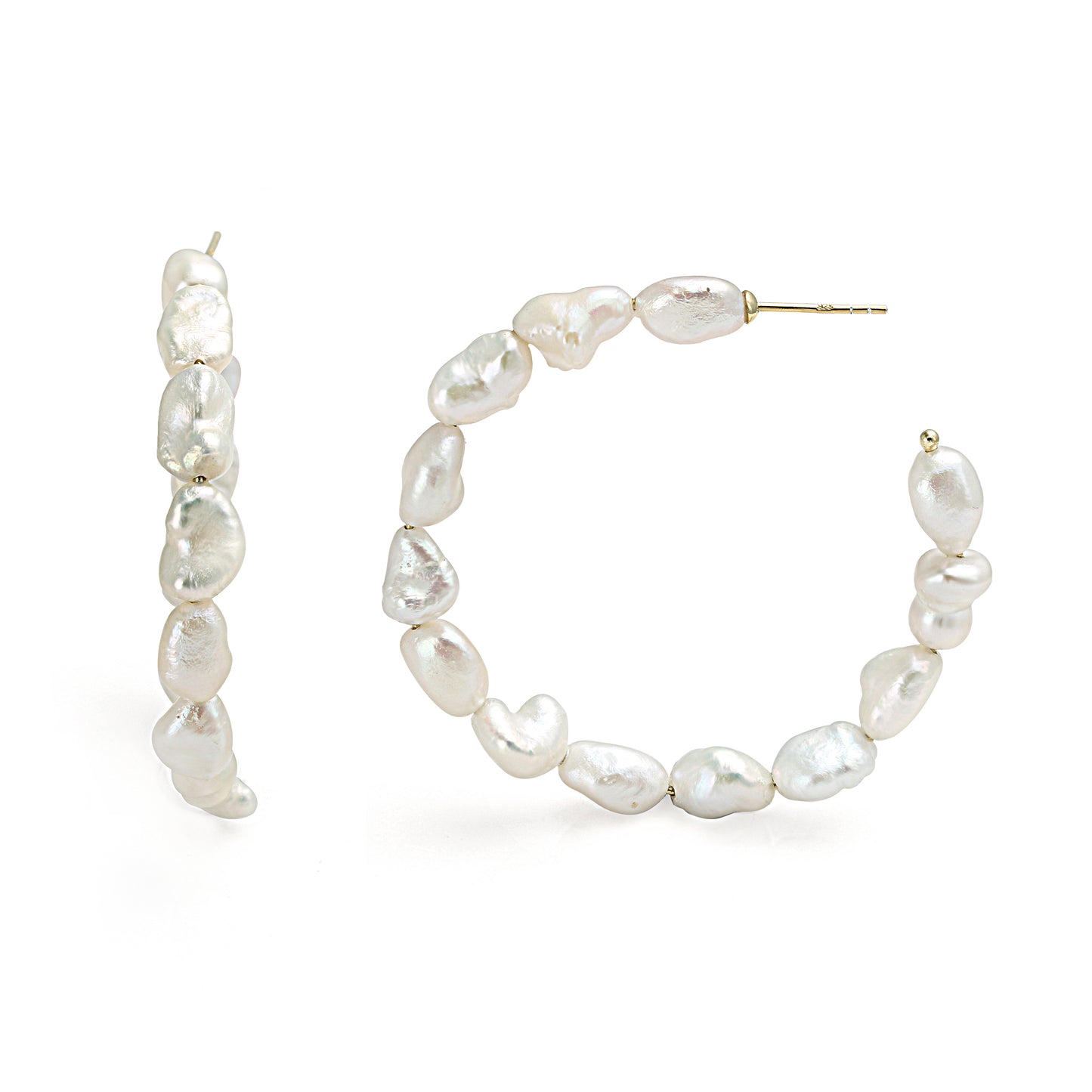 Pearl Hoop Earrings