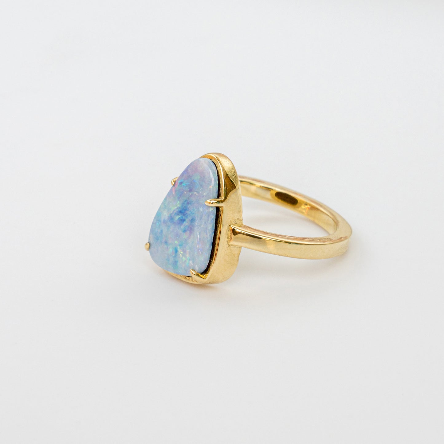 One of A Kind Blue Boulder Opal Ring
