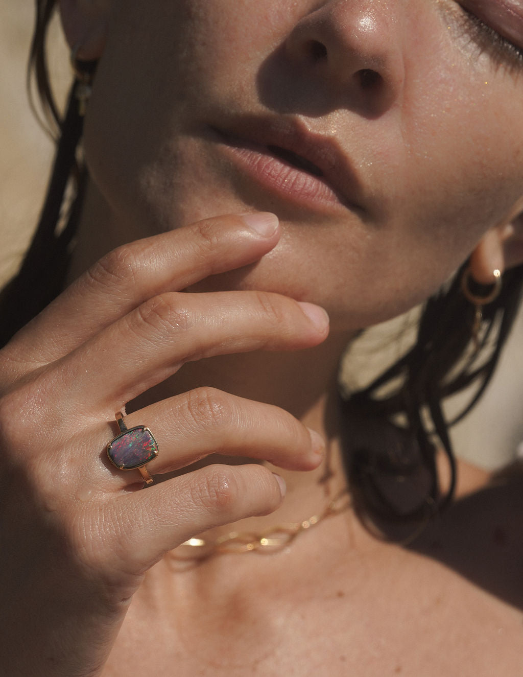Black Opal One of A Kind Ring No. 2