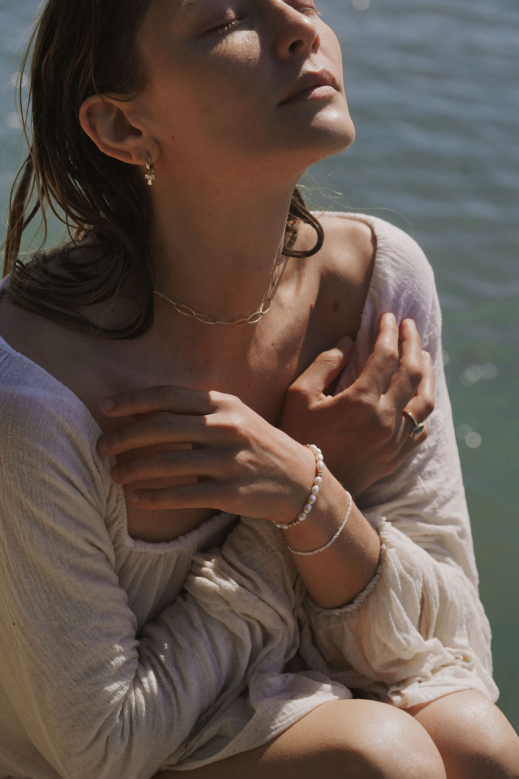 Marquise Gold Necklace