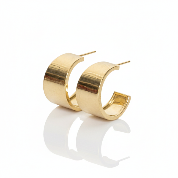 14k Solid Gold Hoops