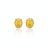 14k Solid Gold Opal Studs