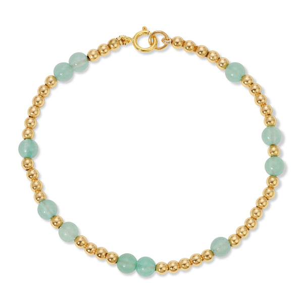 Aventurine and Gold Bracelet