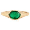 Emerald Signet Ring in 18K Yellow Gold