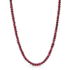 Natural Ruby Bead Necklace