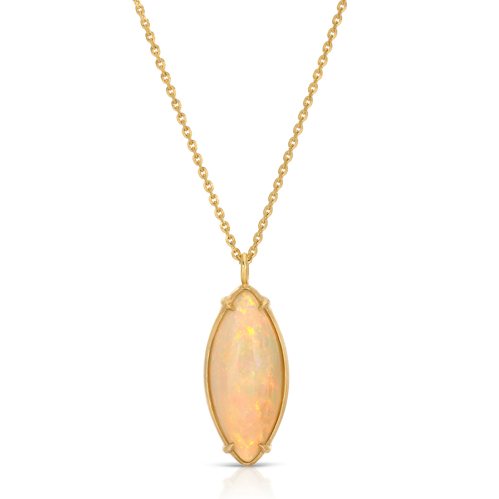 One of a Kind Marquise Opal Necklace