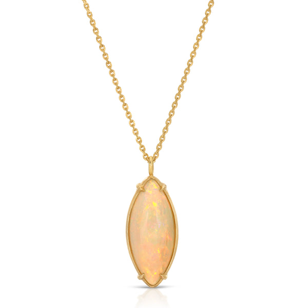 One of a Kind Marquise Opal Necklace