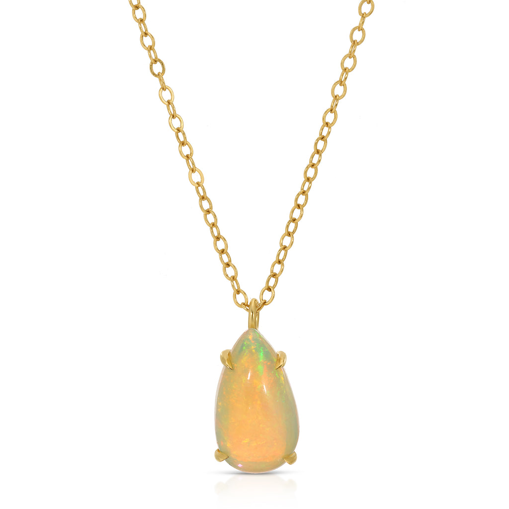 One of a Kind Teardrop Opal Necklace