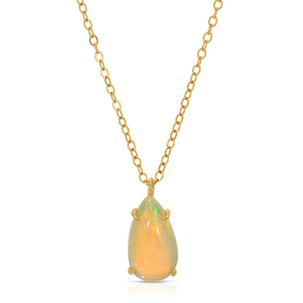 One of a Kind Teardrop Opal Necklace
