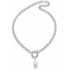 Silver Pearl Drop Necklace