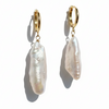 Solid Gold Keshi Pearl Earrings
