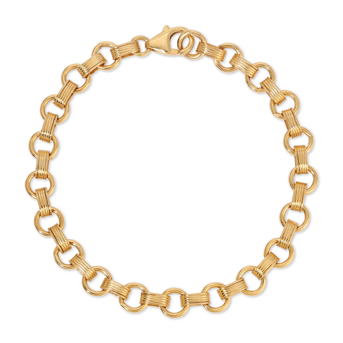Gold Circle Link Bracelet
