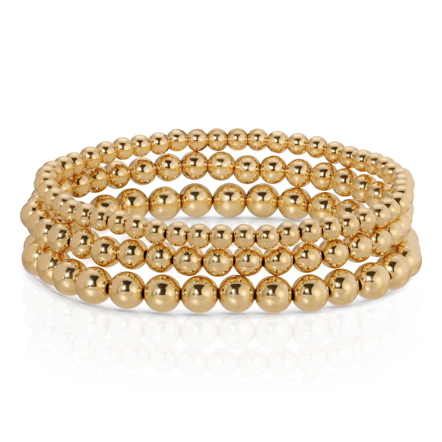 Gold Bead Bracelet Stack