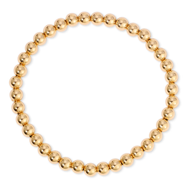 5mm Gold Bead Bracelet