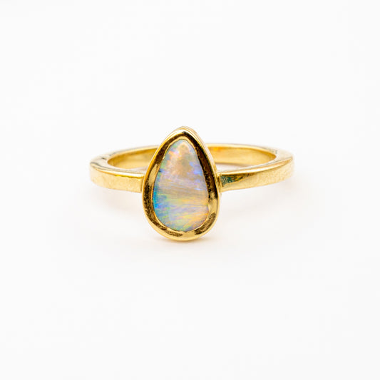 One of A Kind Pear Opal Ring