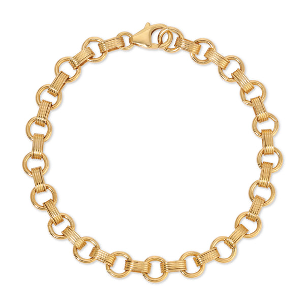 Gold Circle Link Bracelet