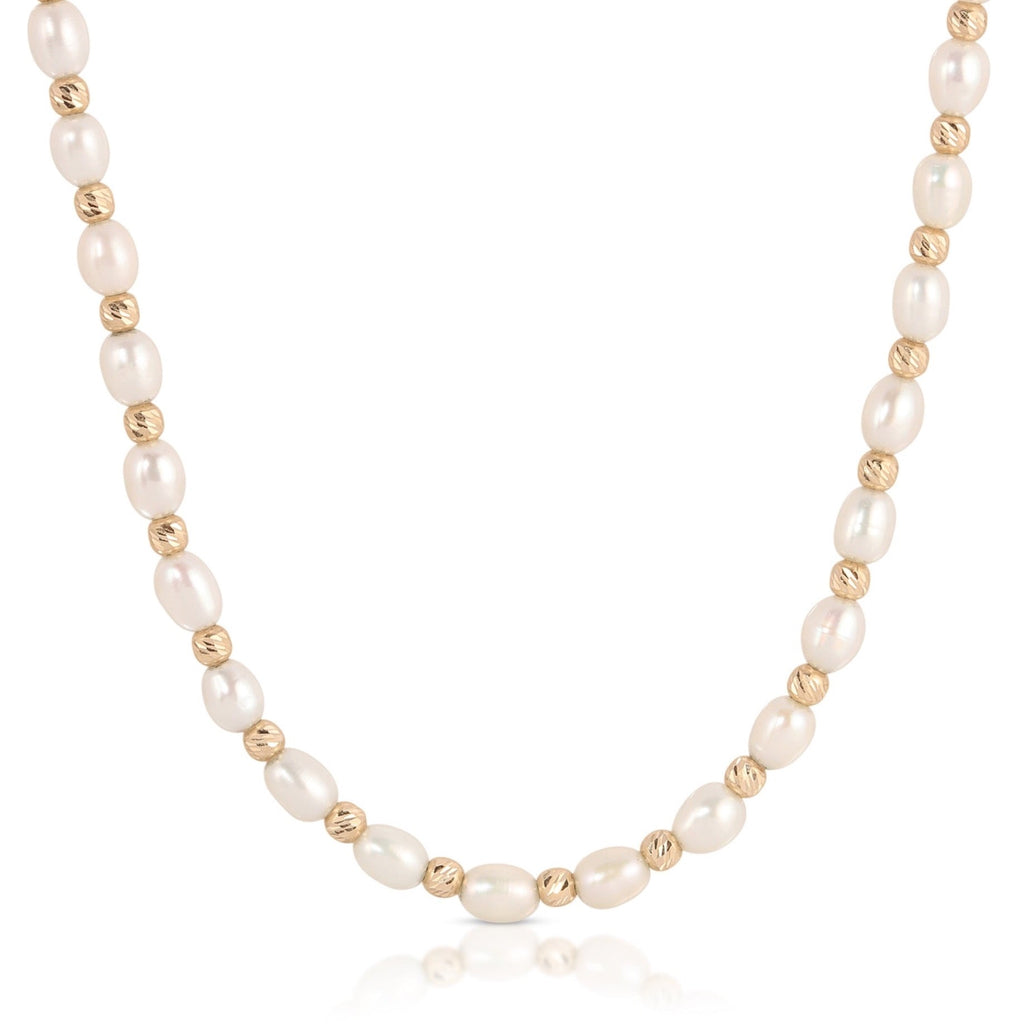 Pearl and Gold Bead Necklace