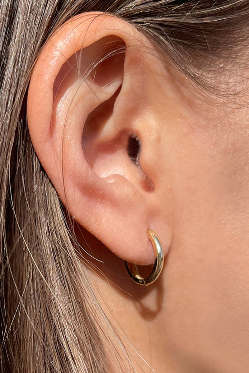 14K Small Gold Hoops